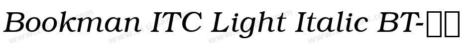 Bookman ITC Light Italic BT字体转换